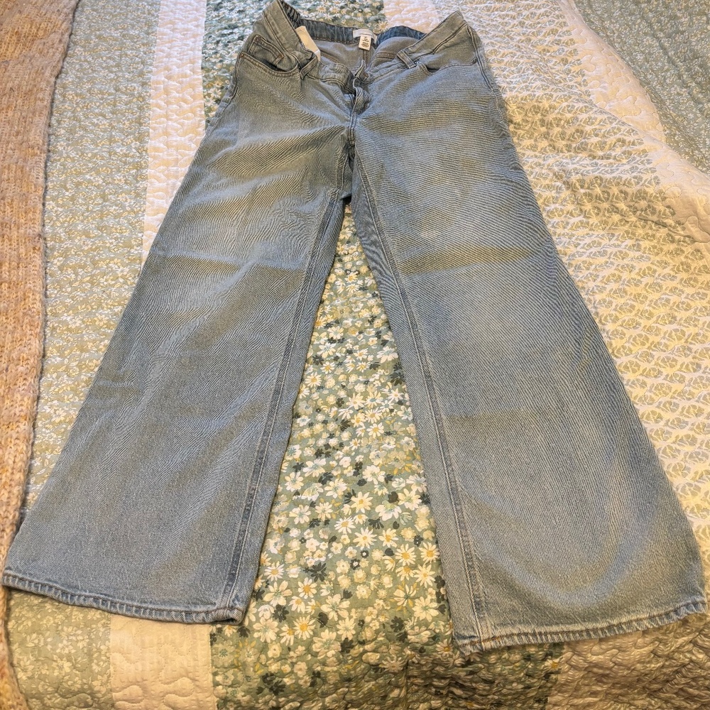 H&M MAMA BEFORE & AFTER WIDE JEANS - maternity jeans